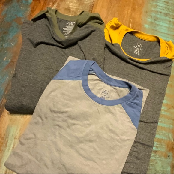 George Men's Long Sleeve Tees in Gray, Blue, and Yellow - Picture 2 of 4